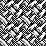 Stripes black and white geometric seamless pattern vector N3