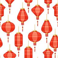 Chinese New Year seamless pattern with lanterns N5