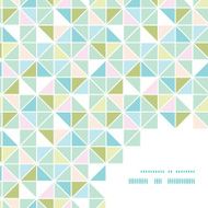 Vector colorful pastel triangle texture frame corner pattern background