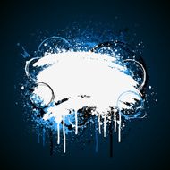 White and blue paint design