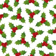 Holly berry seamless pattern