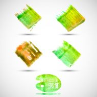 Watercolors shapes and banners Design elements collection