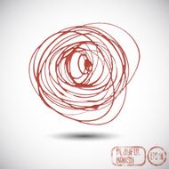 Grunge painted circles textures Vector illustration N4