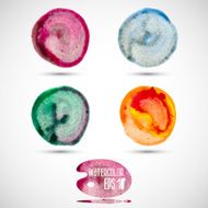Beautiful watercolor design elements Vector illustration N3