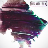 Abstract stylish brush acrylic paint Vector illustration N3