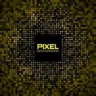 Abstract Pixel Yellow Bright Glow Background