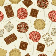 Seamless pattern with sweet food N2