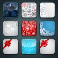 Apps Christmas icon set