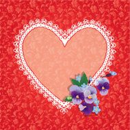 Card with Heart element for Valentines Day or Birthday design N2