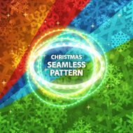 Shiny Snowflakes Seamless Pattern with Lights for Christmas Desi