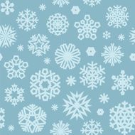 Christmas Seamless Blue Pattern with a Snowflakes N2