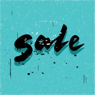 Black sale calligraphy word on turquoise background N2