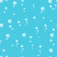 Water wave seamless pattern with air bubbles