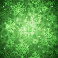 Shiny Green Snowflakes Seamless Pattern for Christmas Design N2