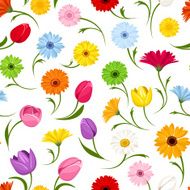Seamless pattern with flowers Vector illustration N17