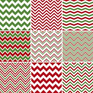 Christmas Chevron Seamless Patterns