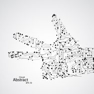 Circuit board human hand three finger N2