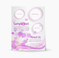 Flyer template with abstract circles design