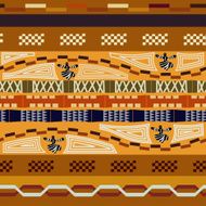 Seamless texture with a totemic image of woman