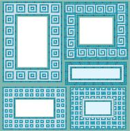 rectangular frames with mosaic pattern - Blue ceramic tiles