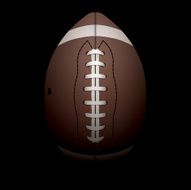 Vector Realistic Vertical American Football Illustration