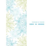 Vector abstract plants mandalas vertical frame seamless pattern background N2
