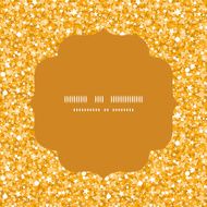 Vector golden shiny glitter texture circle frame seamless pattern background