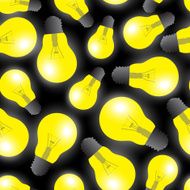 yellow light bulbs - source seamless pattern eps10
