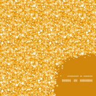 Vector golden shiny glitter texture frame corner pattern background
