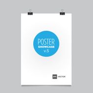 Poster mockup template with binder clip N2