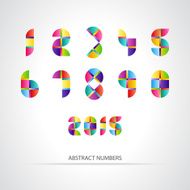 Vector Illustration Set of Colorful Number