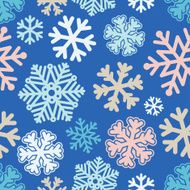 Festive Christmas and New Year seamless snoflakes pattern N7