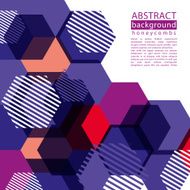 Colorful honeycomb abstract background with caption and text N4