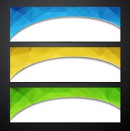 Set of colorful paper banners N5