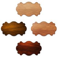 Set of wooden signboards
