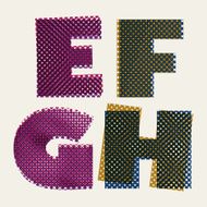 Halftone dots font dirty grunge color pixels print texture N2