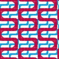 Mosaic ornament seamless pattern vector background N6