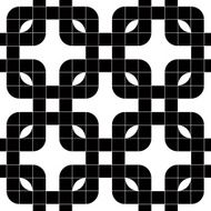 Ornate mosaic seamless pattern geometric vector background N5