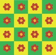 Flower and square background