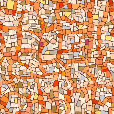 Seamless pattern of marble orange mosaic N2
