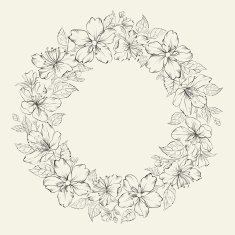 Floral wreath - wedding design N2
