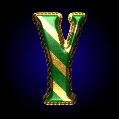vector golden and green letter y N3