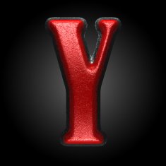 vector red plastic figure y