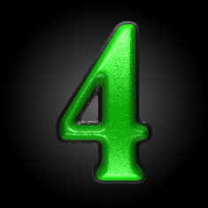 vector green plastic figure 4