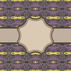 Vintage vector ethnic frame N6