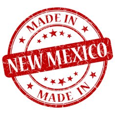 made in New Mexico red round grunge isolated stamp