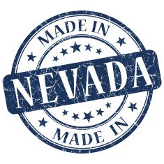 made in Nevada blue round grunge isolated stamp