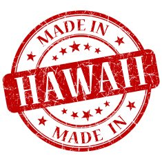 made in Hawaii red round grunge isolated stamp