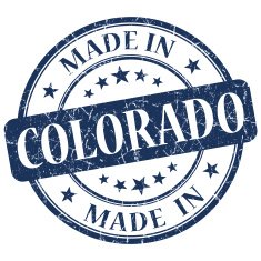 made in Colorado blue round grunge isolated stamp