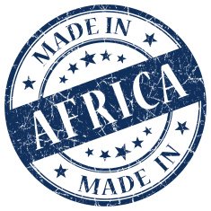 Made In Africa blue stamp